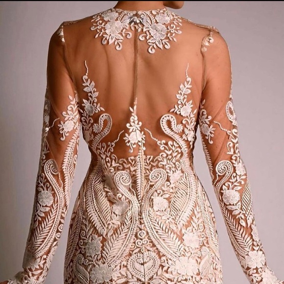 This 2 piece white & sheer suit will definitely turn heads. Worn for 2 hours. - Picture 3 of 4